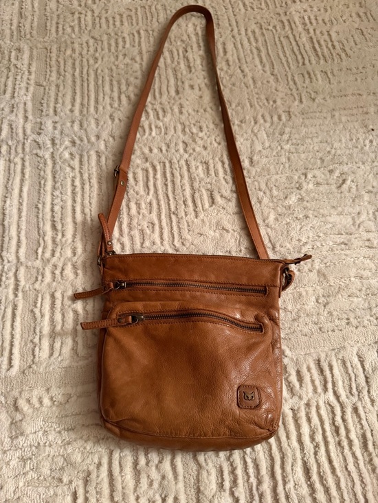 wise owl Handbags - Wise Owl Brown Leather Crossbody Bag Soft Leather Multi Zip Casual Everyday Bag